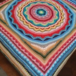 Handmade Crochet Mandala Blanket/Throw/Afghan