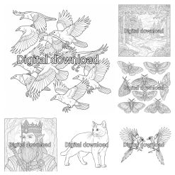 Colouring Page Bundle digital delivery