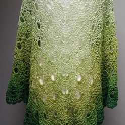 Crochet Cotton Large Triangle Shawl/Scarf