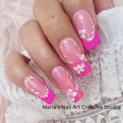 Luxury custom made Nails Pretty in PINK
