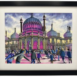 Brighton. Ice Rink & Pavilion. City Urban Cityscape High Quality Framed Print. 14" x 11" Frame Size