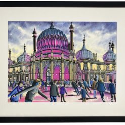 Brighton. Ice Rink & Pavilion. City Urban Cityscape High Quality Framed Print. 14" x 11" Frame Size