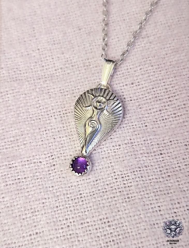 PENDANT ONLY - Amethyst Mother Goddess Sterling Silver Pendant PENDANT ONLY - Amethyst Mother Goddess Sterling Silver Pendant