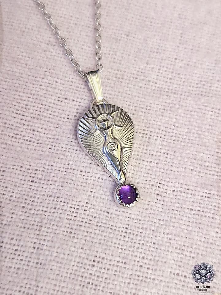 PENDANT ONLY - Amethyst Mother Goddess Sterling Silver Pendant PENDANT ONLY - Amethyst Mother Goddess Sterling Silver Pendant