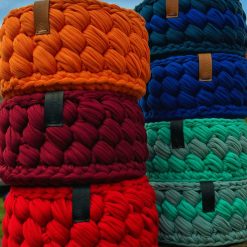 Handmade knit baskets-organizer 4