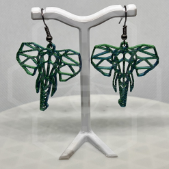 Elephant Wireframe Silhouette Earrings – Minimalist Majesty for Your Lobes