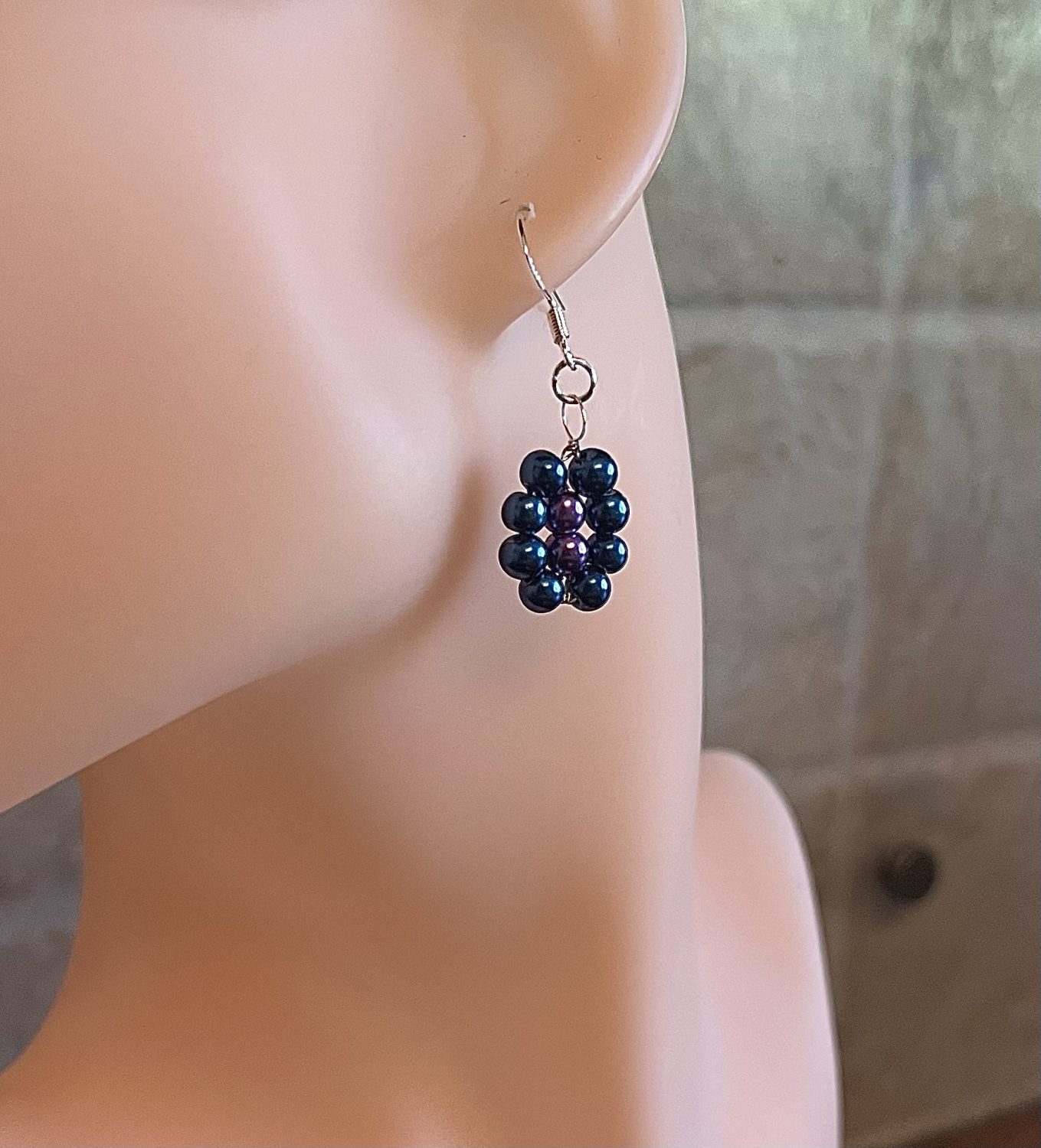 Blue Flower Earrings Blue Flower Earrings