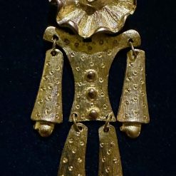 Large articulated vintage clown brooch