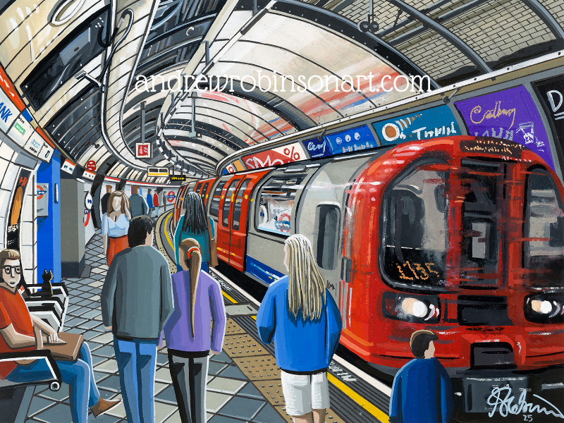 London Tube Underground Station City Urban Cityscape Framed 