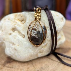 Wire wrapped pendant - Agate small