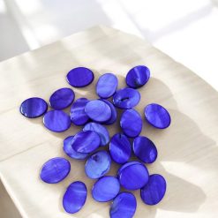 G – Bag Of 20 Mother of Pearl Shell Oval Charm Beads 10mm Purple