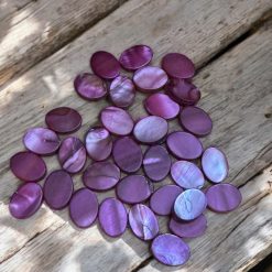 G – Bag Of 20 Mother of Pearl Shell Oval Charm Beads 10mm – Mauve