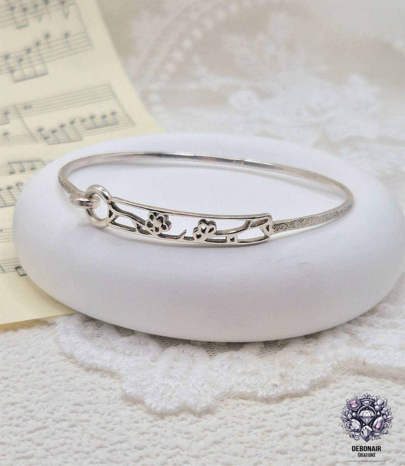 Floral Sterling Silver Bracelet Floral Sterling Silver Bracelet
