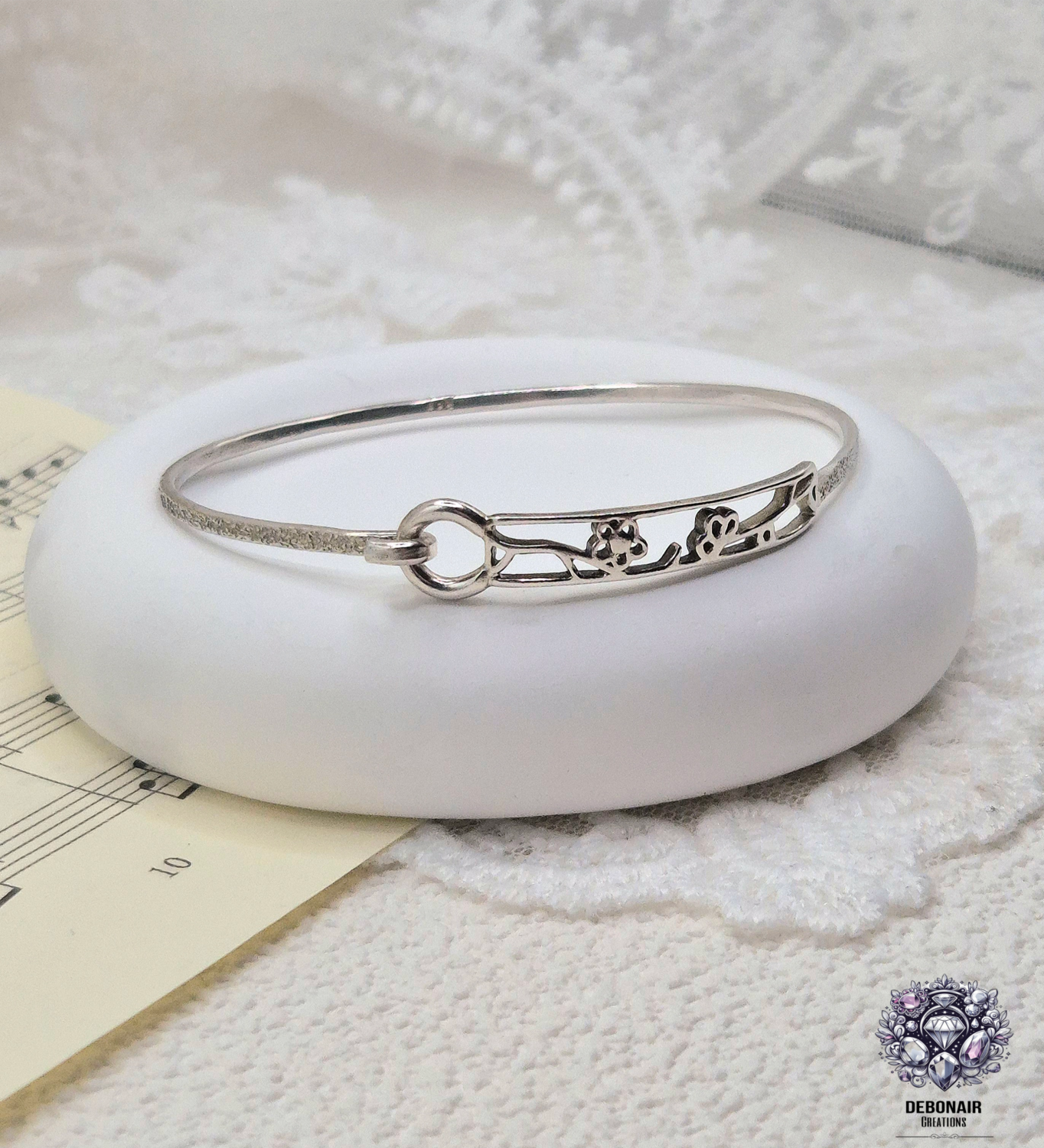 Floral Sterling Silver Bracelet Floral Sterling Silver Bracelet
