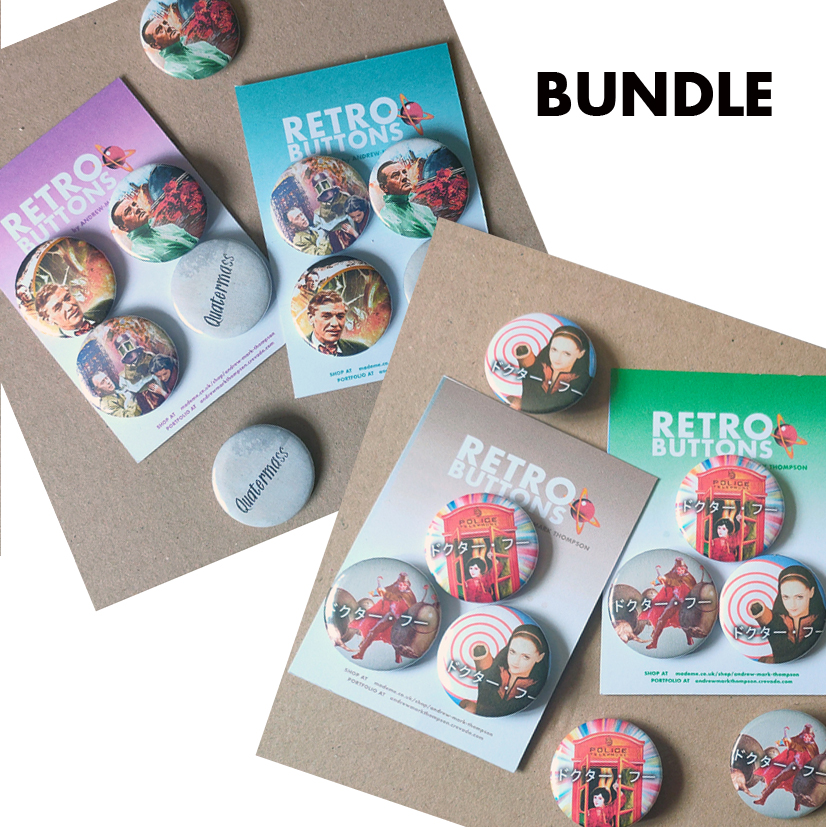 JAPANESE DR WHO / QUATERMASS BUNDLE - Badge packs JAPANESE DR WHO / QUATERMASS BUNDLE - Badge packs