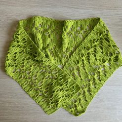 Scarf - Crochet Lime Cotton 5 Scarf - Crochet Lime Cotton 5