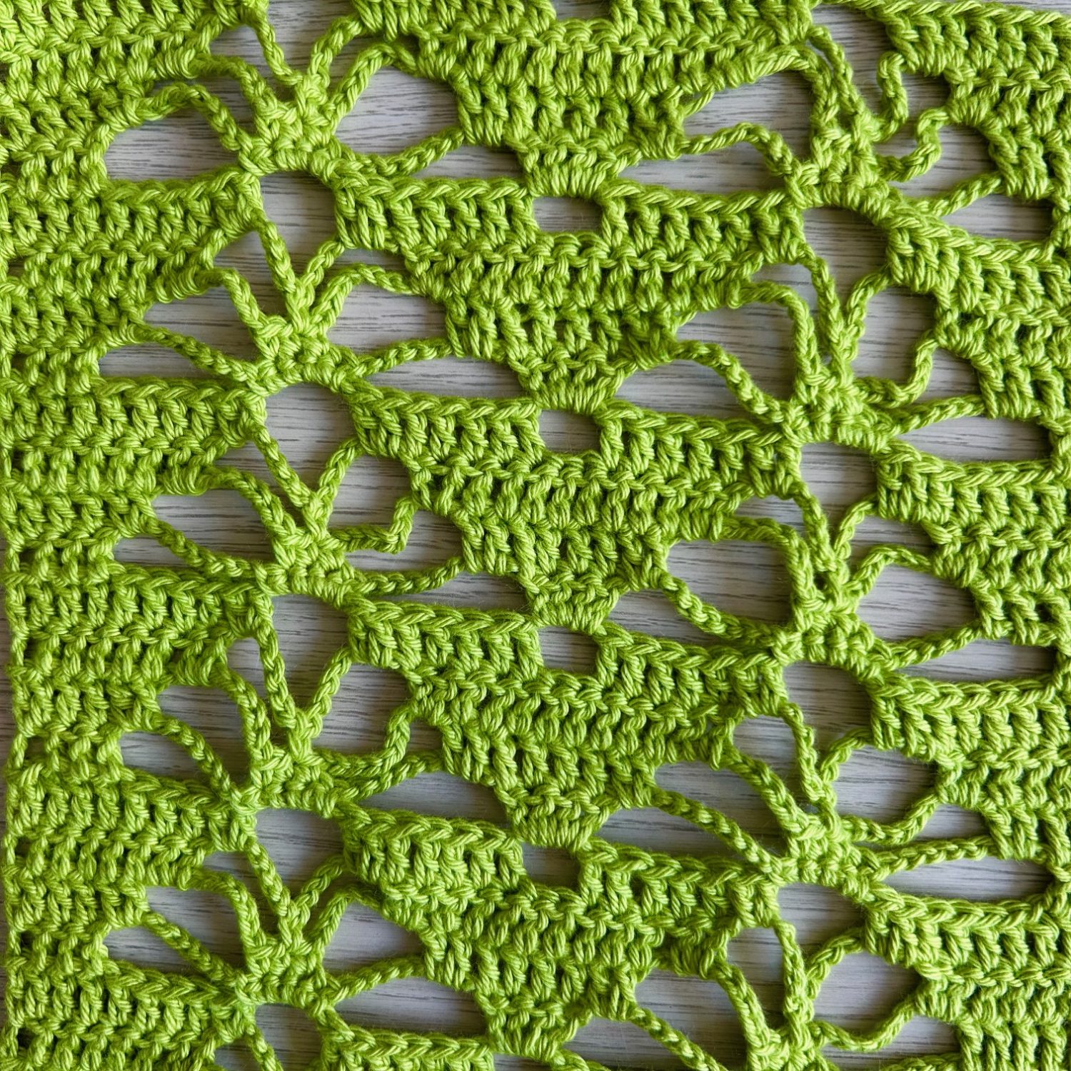 Scarf - Crochet Lime Cotton Scarf - Crochet Lime Cotton