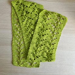 Scarf - Crochet Lime Cotton 4 Scarf - Crochet Lime Cotton 4