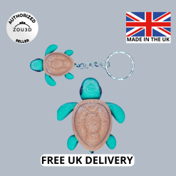 Cute Flexi 3D Printed Fidget Animal Turtle Articulated Keyring, Keychain or Bag Charm