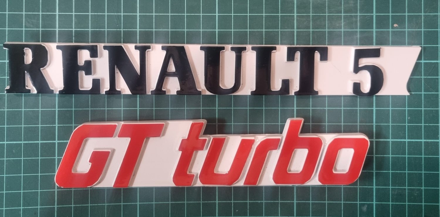 Exclusive Personalised Replica Renault 5 GT Turbo Rear Badge Exclusive Personalised Replica Renault 5 GT Turbo Rear Badge