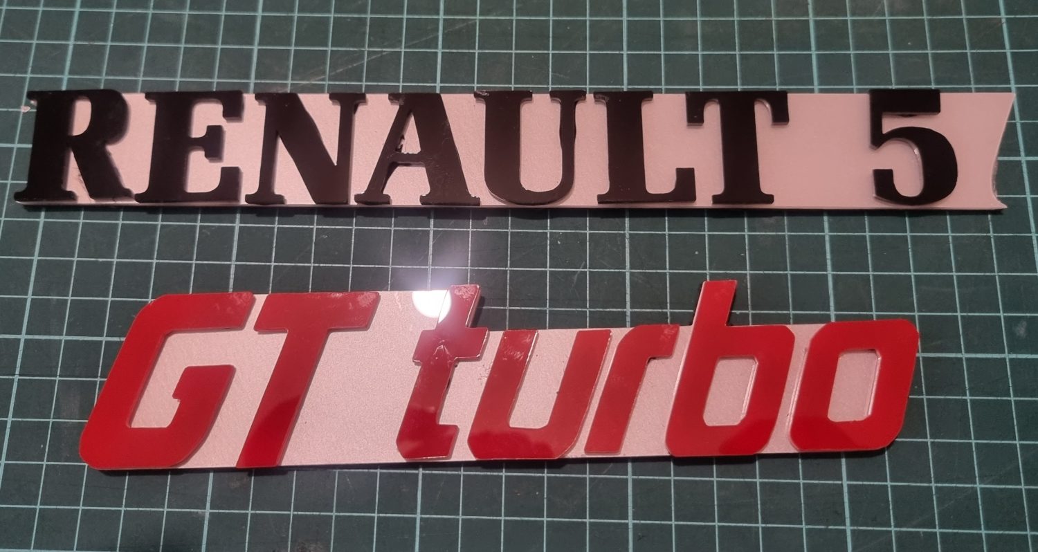 Exclusive Personalised Replica Renault 5 GT Turbo Rear Badge Exclusive Personalised Replica Renault 5 GT Turbo Rear Badge
