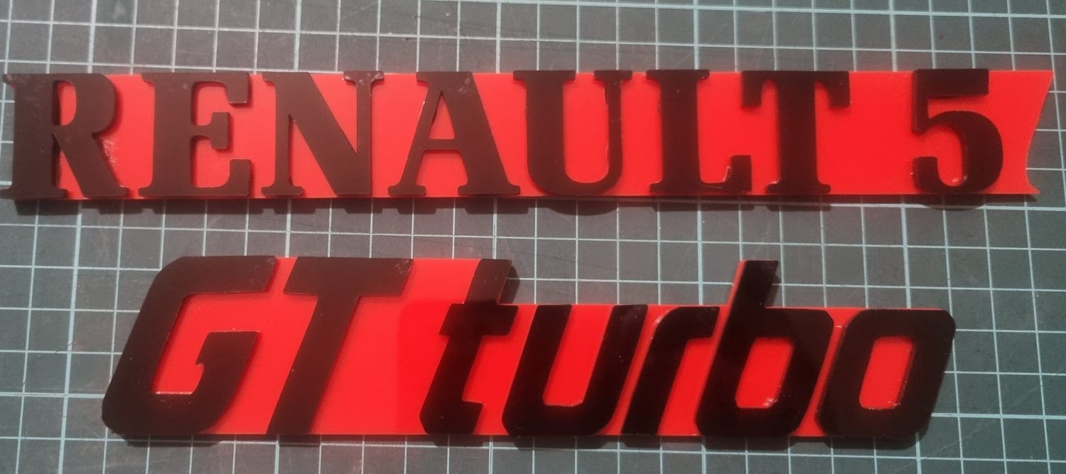 Exclusive Personalised Replica Renault 5 GT Turbo Rear Badge Exclusive Personalised Replica Renault 5 GT Turbo Rear Badge