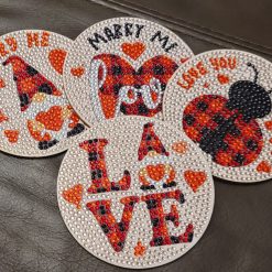 Diamond art coasters set of 5 2