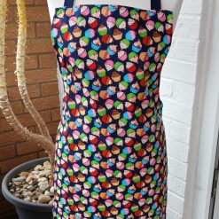 Apron, Navy, Cup Cake print