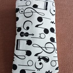 Musical notes print glasses case