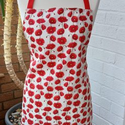 Apron, Poppy print