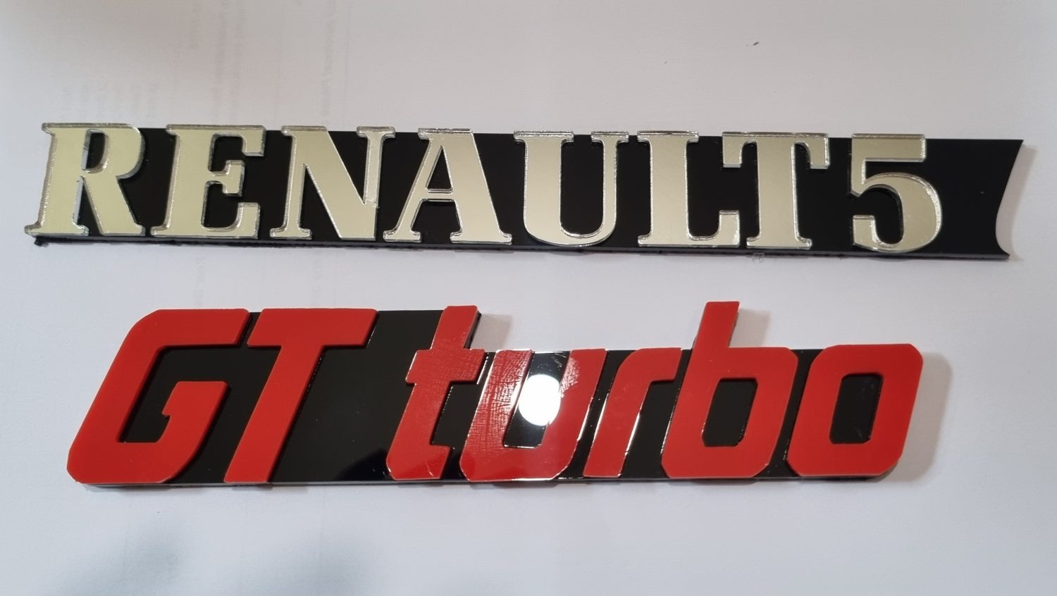 Exclusive Personalised Replica Renault 5 GT Turbo Rear Badge Exclusive Personalised Replica Renault 5 GT Turbo Rear Badge