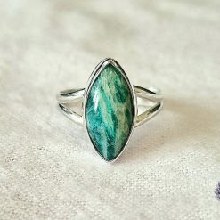 Size N - Russian Amazonite Sterling Silver Ring