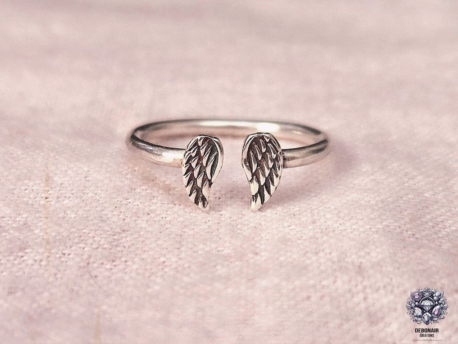 Adjustable Angel Wings Sterling Silver Ring Adjustable Angel Wings Sterling Silver Ring