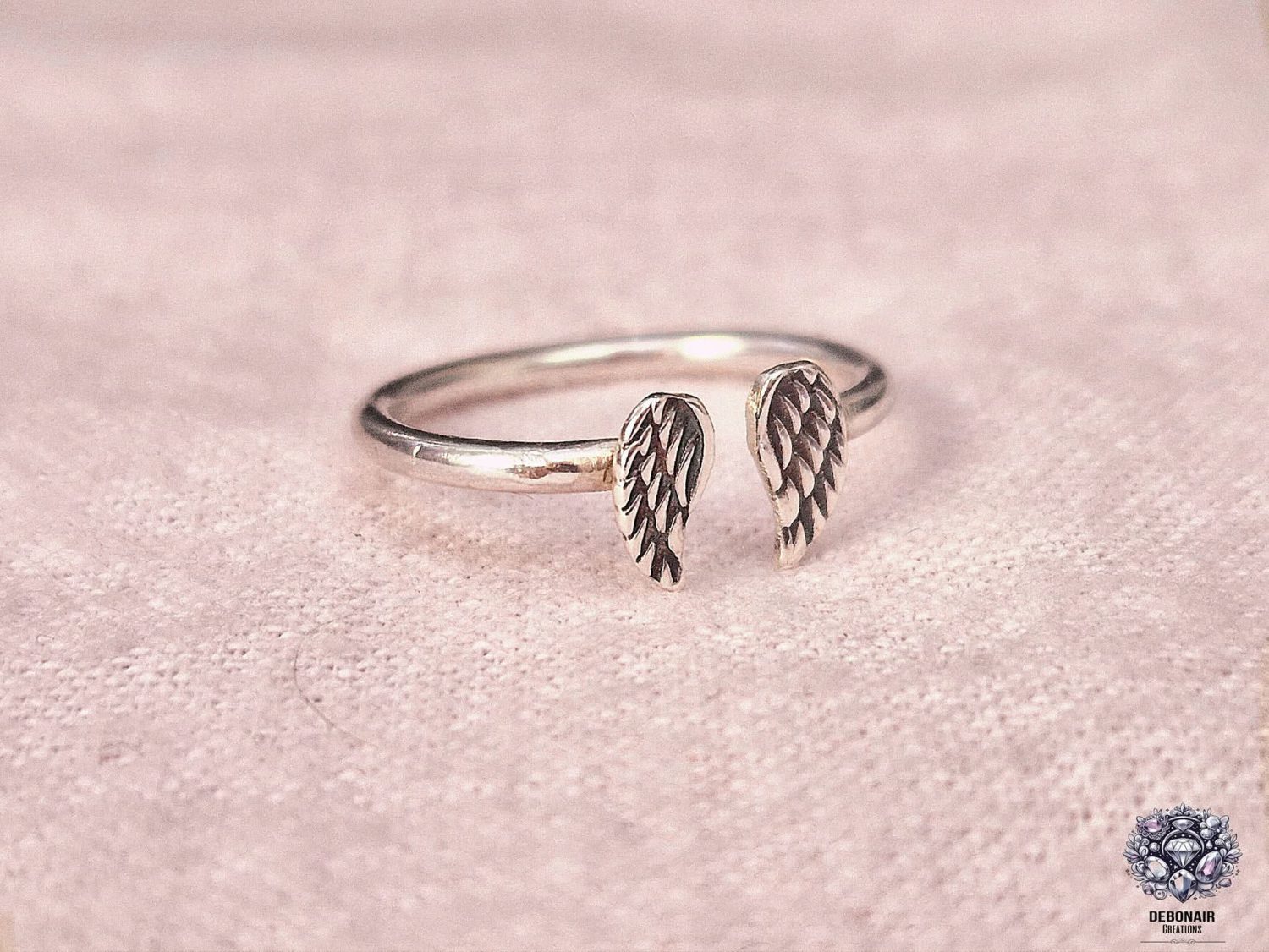 Adjustable Angel Wings Sterling Silver Ring Adjustable Angel Wings Sterling Silver Ring