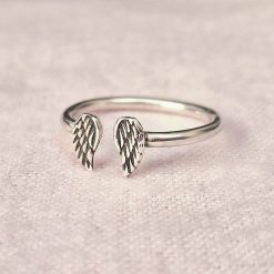 Adjustable Angel Wings Sterling Silver Ring 2 Adjustable Angel Wings Sterling Silver Ring 3