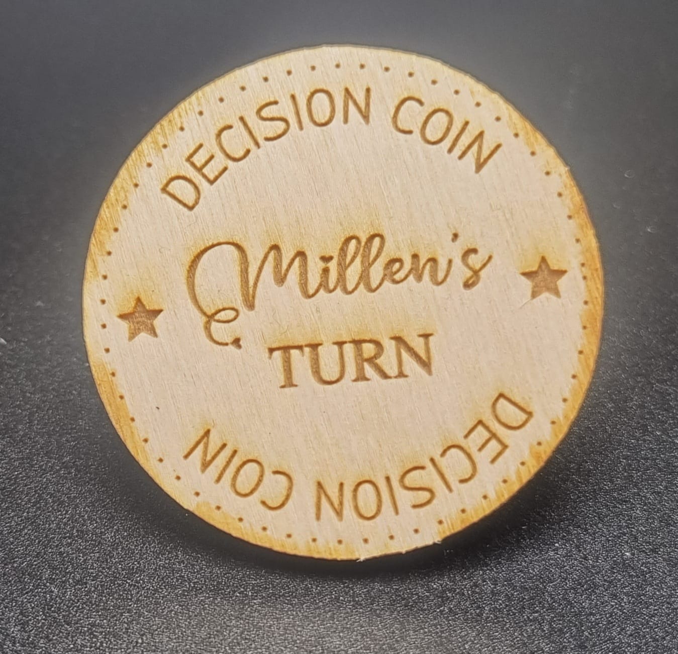 Novelty Personalised Laser Engraved ‘Decision Coin' Novelty Personalised Laser Engraved ‘Decision Coin'
