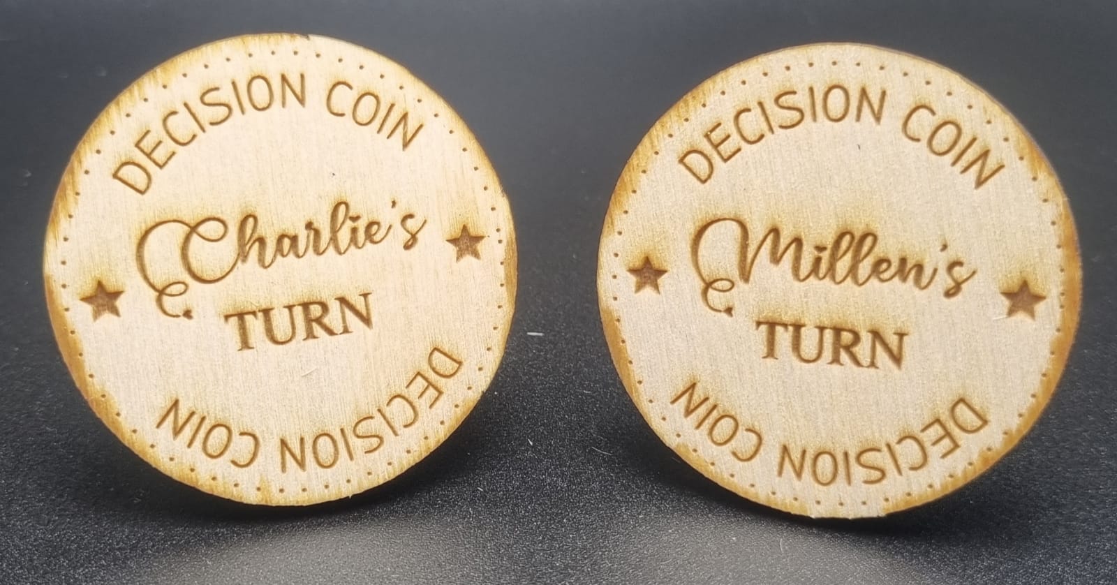 Novelty Personalised Laser Engraved ‘Decision Coin' Novelty Personalised Laser Engraved ‘Decision Coin'