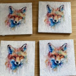 Owl Slate decoupaged coasters