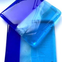 Blue Fused glass coasters (set of 2)