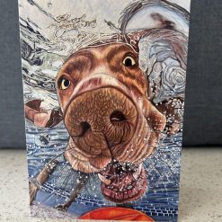 Greeting Card - Dog Swimming