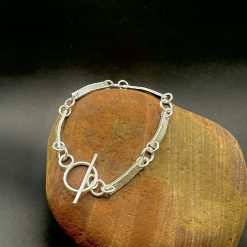 Silver handmade chunky bracelet