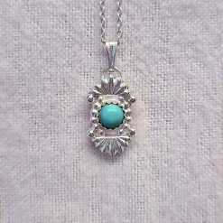PENDANT ONLY - Turquoise Sterling Silver Pendant