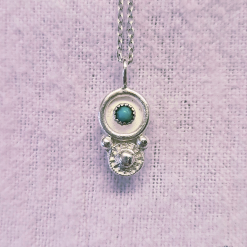 PENDANT ONLY - Turquoise Sterling Silver Pendant