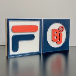 3D Fila BJ Logo Plaque Wall / Shelf / Desk Display Decorative Dad Man Cave Gift