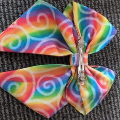Rainbow hair bow clip 1