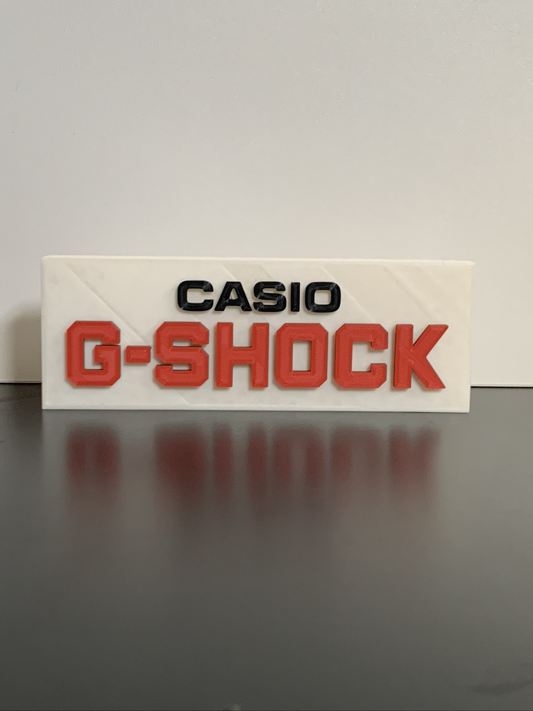 Casio G-Shock Style Logo Gift Decorative Desk Shelf Standing Plaque 3d Printed Casio G-Shock Style Logo Gift Decorative Desk Shelf Standing Plaque 3d Printed