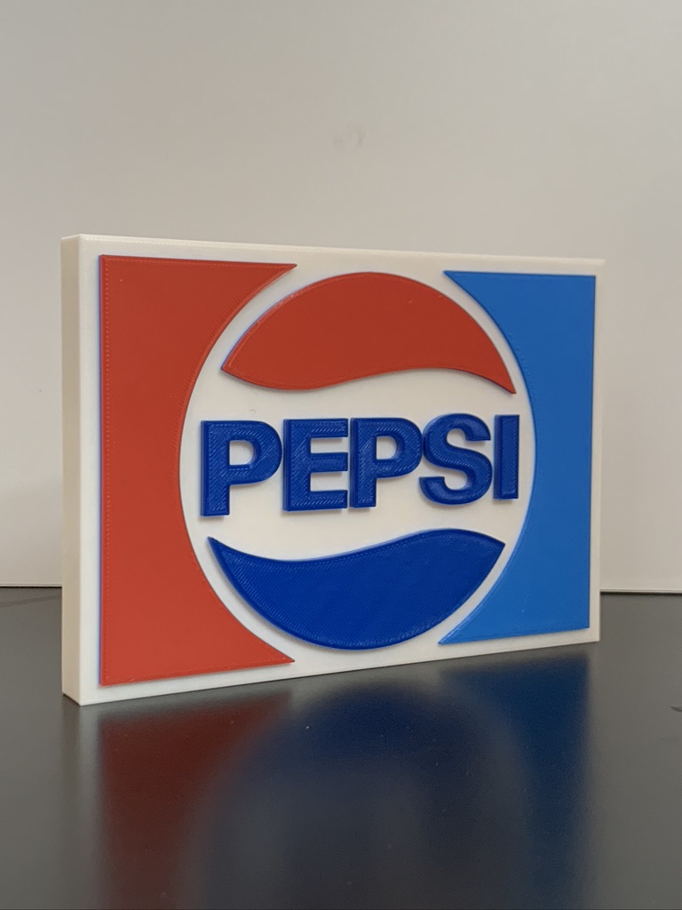 3D Vintage Pepsi Cola Logo Plaque Ideal Autistic Autism ADHD Sensory Gift 3D Vintage Pepsi Cola Logo Plaque Ideal Autistic Autism ADHD Sensory Gift