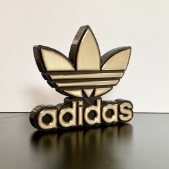 Adidas Sports badge GOLD emblem 3D Wall / Shelf / Desk Decorative biker gift