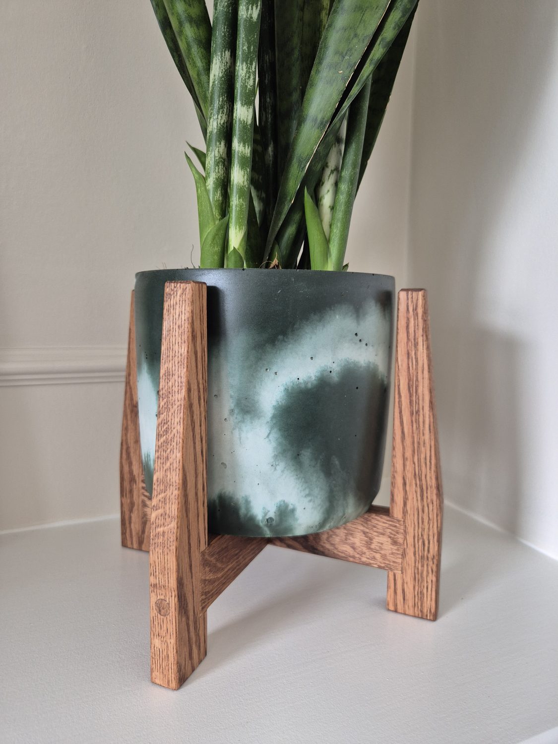 Oak Low Level Plant Stand, Handmade UK Oak Low Level Plant Stand, Handmade UK