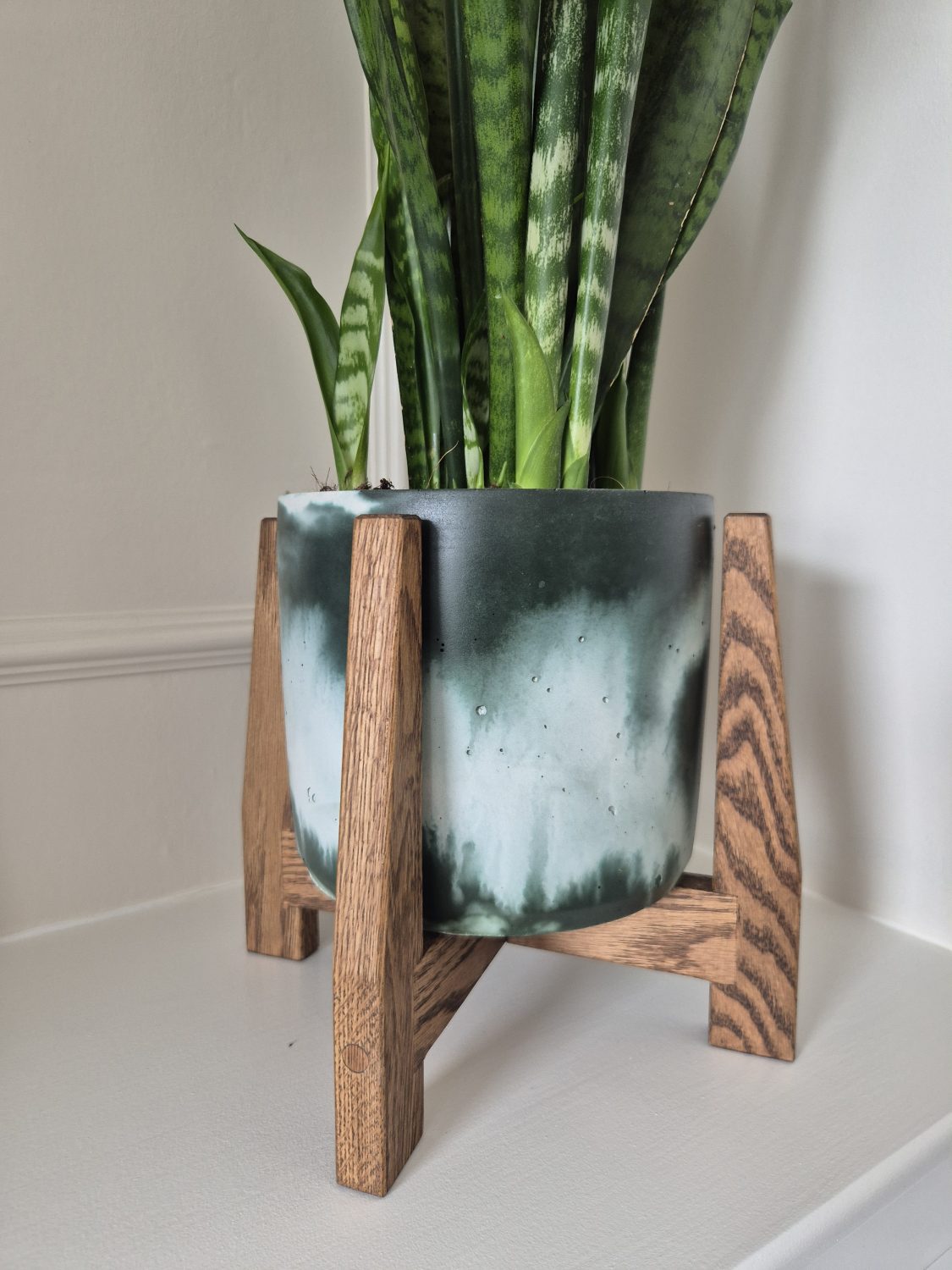 Oak Low Level Plant Stand, Handmade UK Oak Low Level Plant Stand, Handmade UK